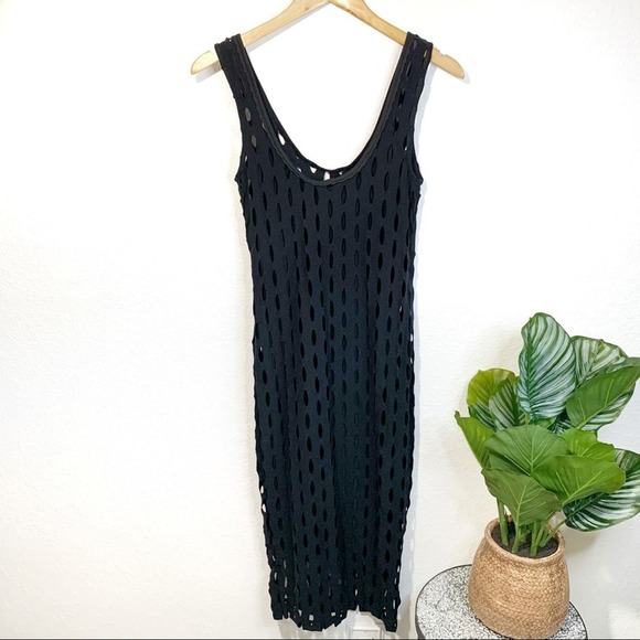 NWT Tracy Reese Black Fitted Tank Midi Dress Size Small $348 - Picture 3 of 9